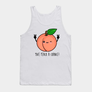 Give Peach (peace) A Chance! Tank Top